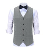 Tiavllya Tiavllya Casual Mens Regular Fit Tweed Herringbone V Neck Waistcoat