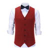 Tiavllya Tiavllya Casual Mens Regular Fit Tweed Herringbone V Neck Waistcoat