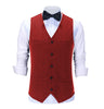 Tiavllya Tiavllya Casual Mens Regular Fit Tweed Herringbone V Neck Waistcoat