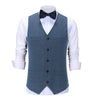 Tiavllya Tiavllya Casual Mens Regular Fit Tweed Herringbone V Neck Waistcoat