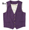 Tiavllya Tiavllya Casual Mens waistcoat Flat Linen V Neck Waistcoat For Wedding
