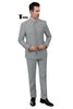 Tiavllya Tiavllya Classic 2 Piece Men's Slim Fit Solid Color Stand Collar Wedding Suit (Blazer+Pants）