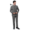 Tiavllya Tiavllya Classic 2 Piece Men's Slim Fit Solid Color Stand Collar Wedding Suit (Blazer+Pants）