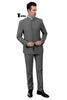Tiavllya Tiavllya Classic 2 Piece Men's Slim Fit Solid Color Stand Collar Wedding Suit (Blazer+Pants）