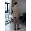 Tiavllya Tiavllya Classic 2 Piece Men's Slim Fit Solid Color Stand Collar Wedding Suit (Blazer+Pants）