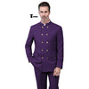 Tiavllya Tiavllya Classic 2 Piece Men's Slim Fit Stand Collar Suit (Blazer+Pants）