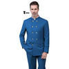 Tiavllya Tiavllya Classic 2 Piece Men's Slim Fit Stand Collar Suit (Blazer+Pants）