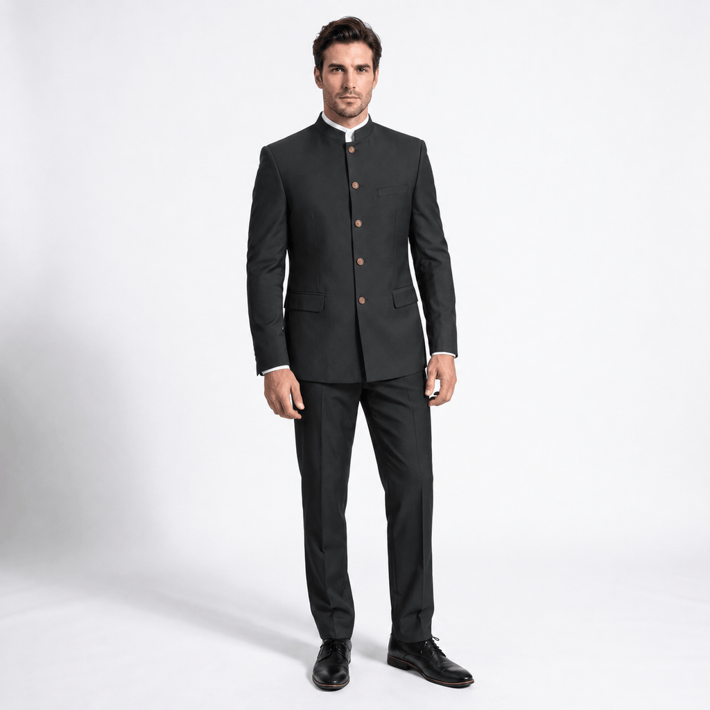 Tiavllya Tiavllya Classic 2 Piece Men's Stand Collar Suit