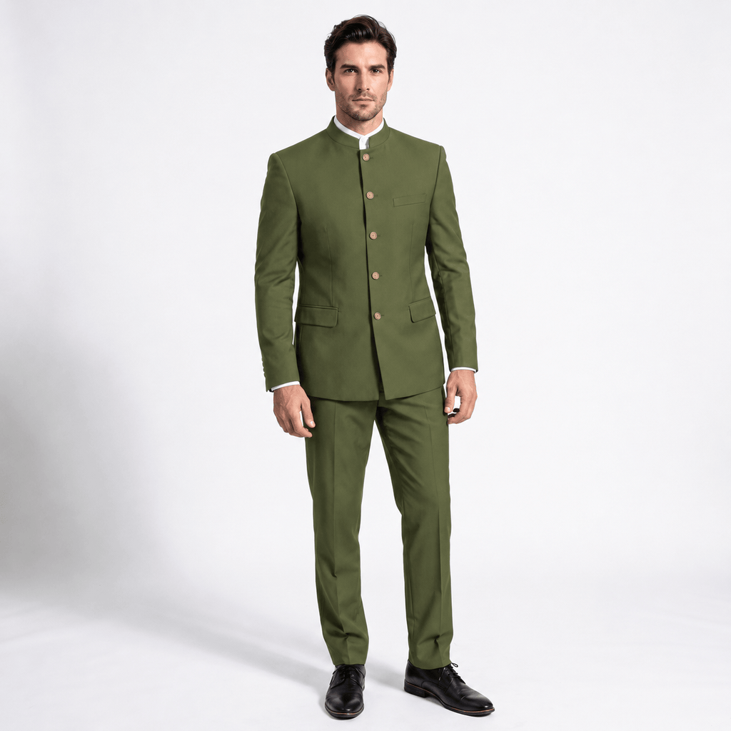 Tiavllya Tiavllya Classic 2 Piece Men's Stand Collar Suit