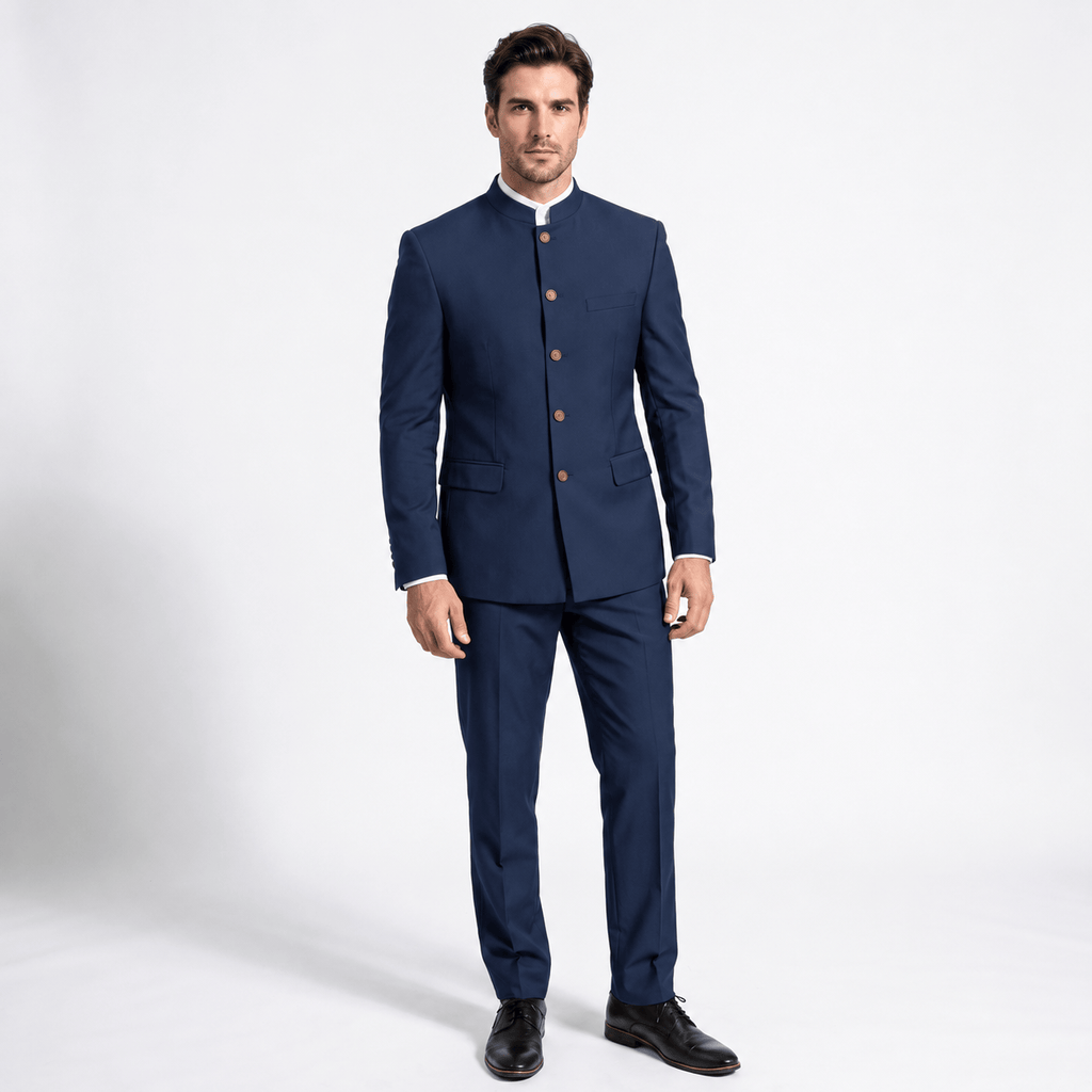 Tiavllya Tiavllya Classic 2 Piece Men's Stand Collar Suit