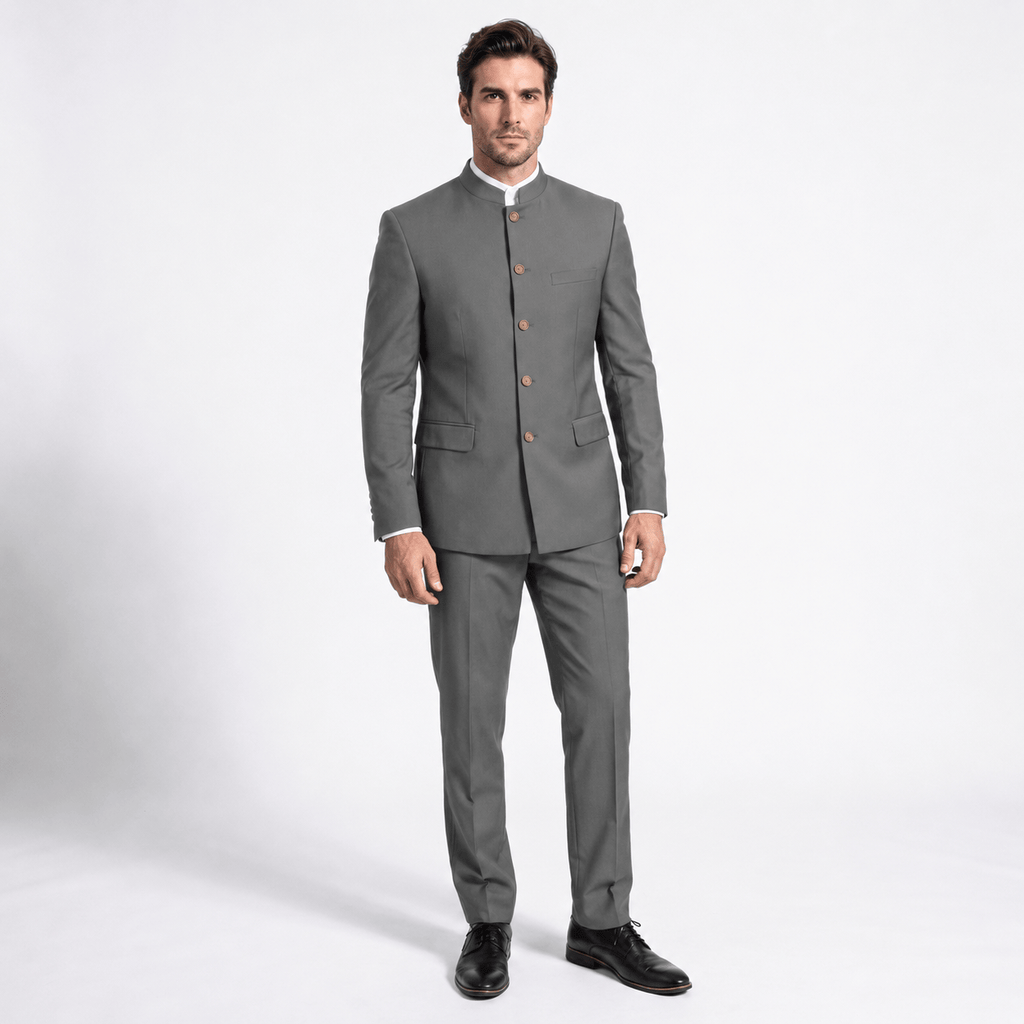 Tiavllya Tiavllya Classic 2 Piece Men's Stand Collar Suit