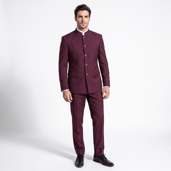 Tiavllya Tiavllya Classic 2 Piece Men's Stand Collar Suit
