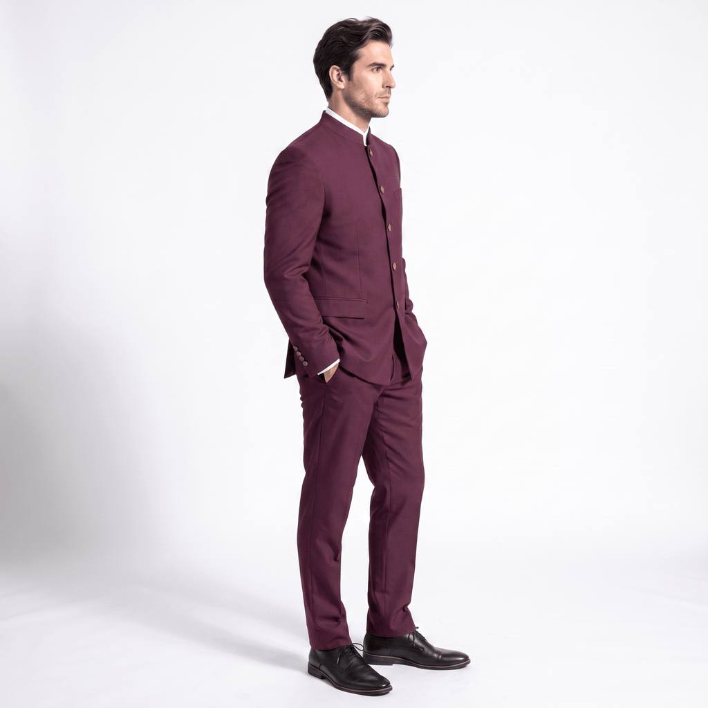 Tiavllya Tiavllya Classic 2 Piece Men's Stand Collar Suit