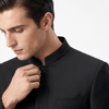 Tiavllya Tiavllya Classic 2 Piece Men's Suit Slim Fit Solid Stand Collar Wedding Suit (Blazer+Pants）