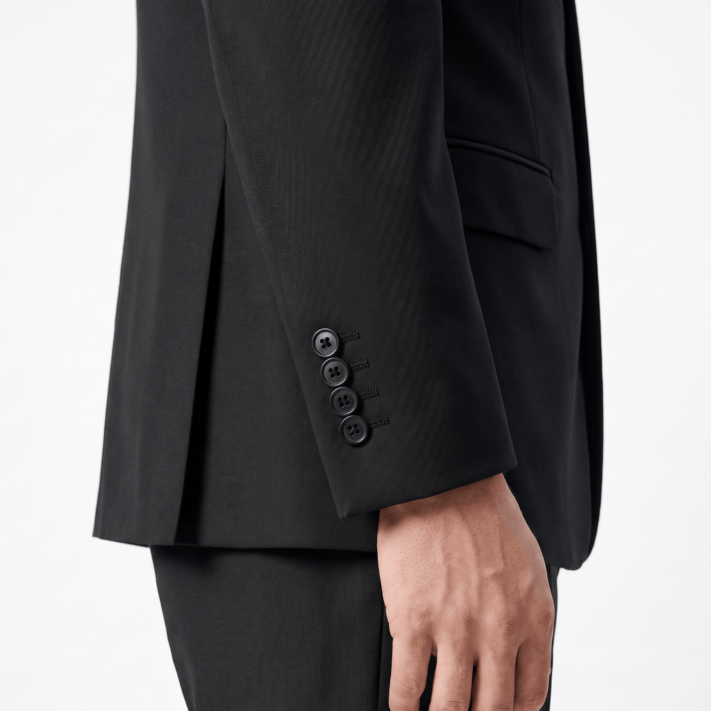Tiavllya Tiavllya Classic 2 Piece Men's Suit Slim Fit Solid Stand Collar Wedding Suit (Blazer+Pants）
