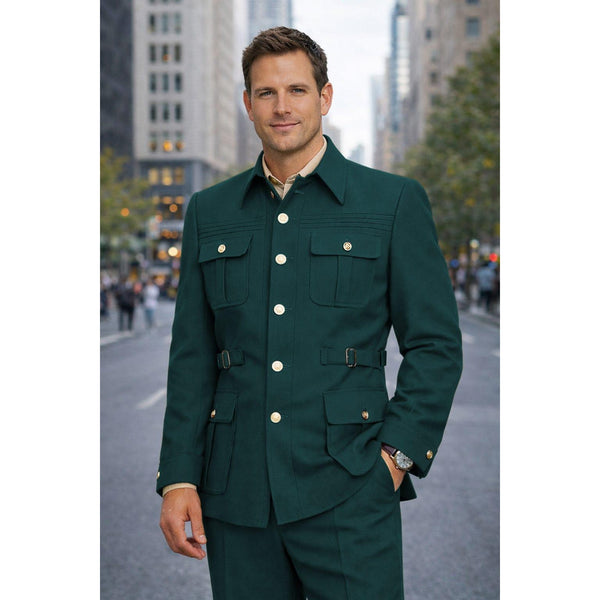 Tiavllya Tiavllya Classic Men's 2 pieces Mens Suit Stand Lapel Flat Tuxedos (Blazer+Pants)