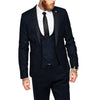 Tiavllya Tiavllya Classical 3 Piece Mens Suit Herringbone Notch Lapel Tuxedo (Blazer Vest+Pants)