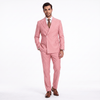 Tiavllya Tiavllya Fashion 2 Pieces Men‘’s Suit Double Breasted Flat Peak Lapel Tuxedos (Blazer+Pants)