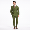 Tiavllya Tiavllya Fashion 2 Pieces Men‘’s Suit Double Breasted Flat Peak Lapel Tuxedos (Blazer+Pants)