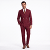 Tiavllya Tiavllya Fashion 2 Pieces Men‘’s Suit Double Breasted Flat Peak Lapel Tuxedos (Blazer+Pants)