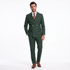 Tiavllya Tiavllya Fashion 2 Pieces Men‘’s Suit Double Breasted Flat Peak Lapel Tuxedos (Blazer+Pants)