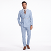 Tiavllya Tiavllya Fashion 2 Pieces Men‘’s Suit Double Breasted Flat Peak Lapel Tuxedos (Blazer+Pants)