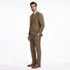 Tiavllya Tiavllya Fashion 2 Pieces Men‘’s Suit Double Breasted Flat Peak Lapel Tuxedos (Blazer+Pants)