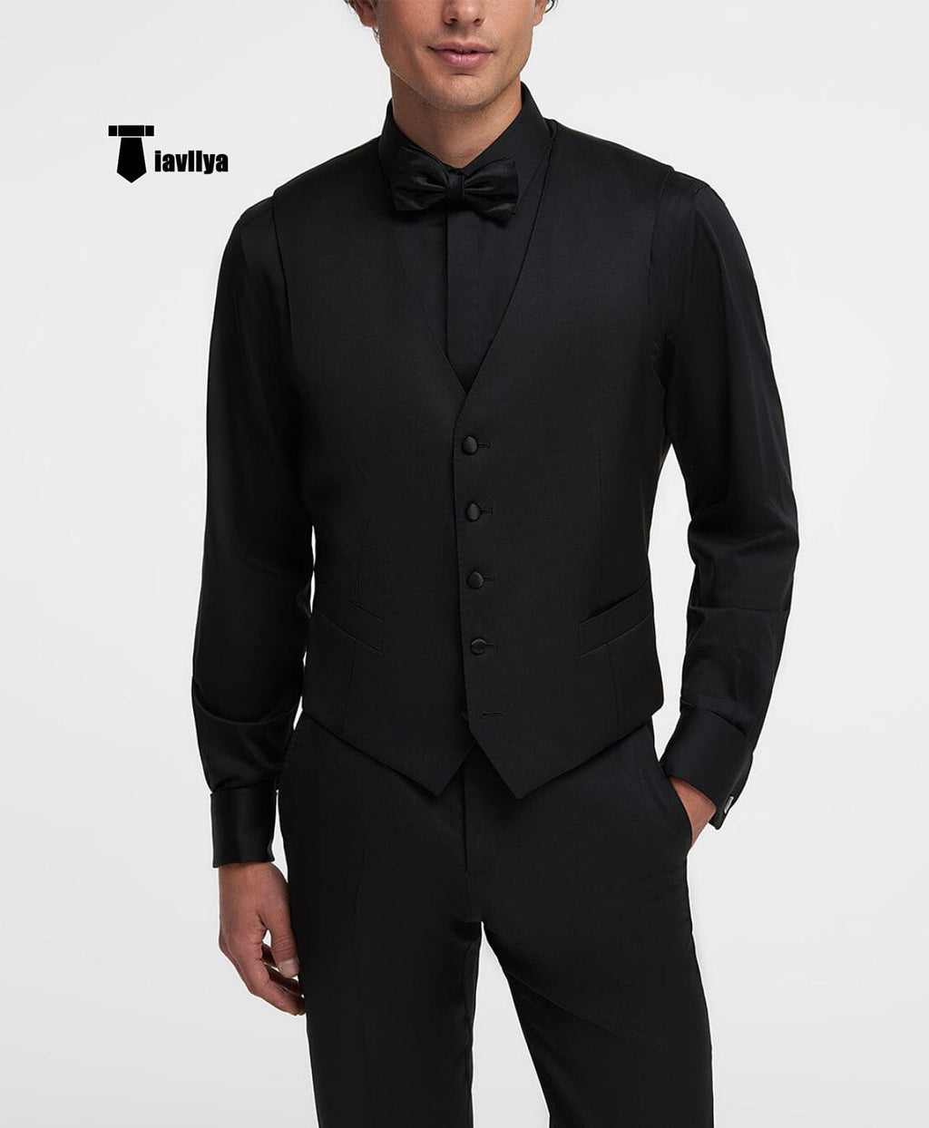 Tiavllya Tiavllya Fashion 2 pieces Mens Flat Suit For Party (Vest+Pants)