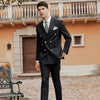 Tiavllya Tiavllya Fashion 2 Pieces Mens Suit Flat Double Breasted Tuxedos For Wedding (Blazer+Pants)