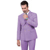 Tiavllya Tiavllya Fashion 2 Pieces Mens Suit Flat Peak Lapel Double Breasted Tuxedos For Wedding (Blazer+Pants)