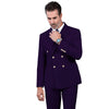 Tiavllya Tiavllya Fashion 2 Pieces Mens Suit Flat Peak Lapel Double Breasted Tuxedos For Wedding (Blazer+Pants)