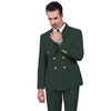 Tiavllya Tiavllya Fashion 2 Pieces Mens Suit Flat Peak Lapel Double Breasted Tuxedos For Wedding (Blazer+Pants)