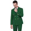 Tiavllya Tiavllya Fashion 2 Pieces Mens Suit Flat Peak Lapel Double Breasted Tuxedos For Wedding (Blazer+Pants)