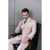 Tiavllya Tiavllya Fashion 2 Pieces Mens Suit Flat Peak Lapel Double Breasted Tuxedos For Wedding (Blazer+Pants)