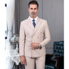 Tiavllya Tiavllya Fashion 2 Pieces Mens Suit Flat Peak Lapel Double Breasted Tuxedos For Wedding (Blazer+Pants)