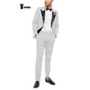 Tiavllya Tiavllya Fashion 2 Pieces Mens Suit Flat Peak Lapel Tuxedos For Wedding (Blazer+Pants)
