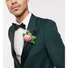 Tiavllya Tiavllya Fashion 2 Pieces Mens Suit Flat Peak Lapel Tuxedos For Wedding (Blazer+Pants)