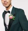 Tiavllya Tiavllya Fashion 2 Pieces Mens Suit Flat Peak Lapel Tuxedos For Wedding (Blazer+Pants)