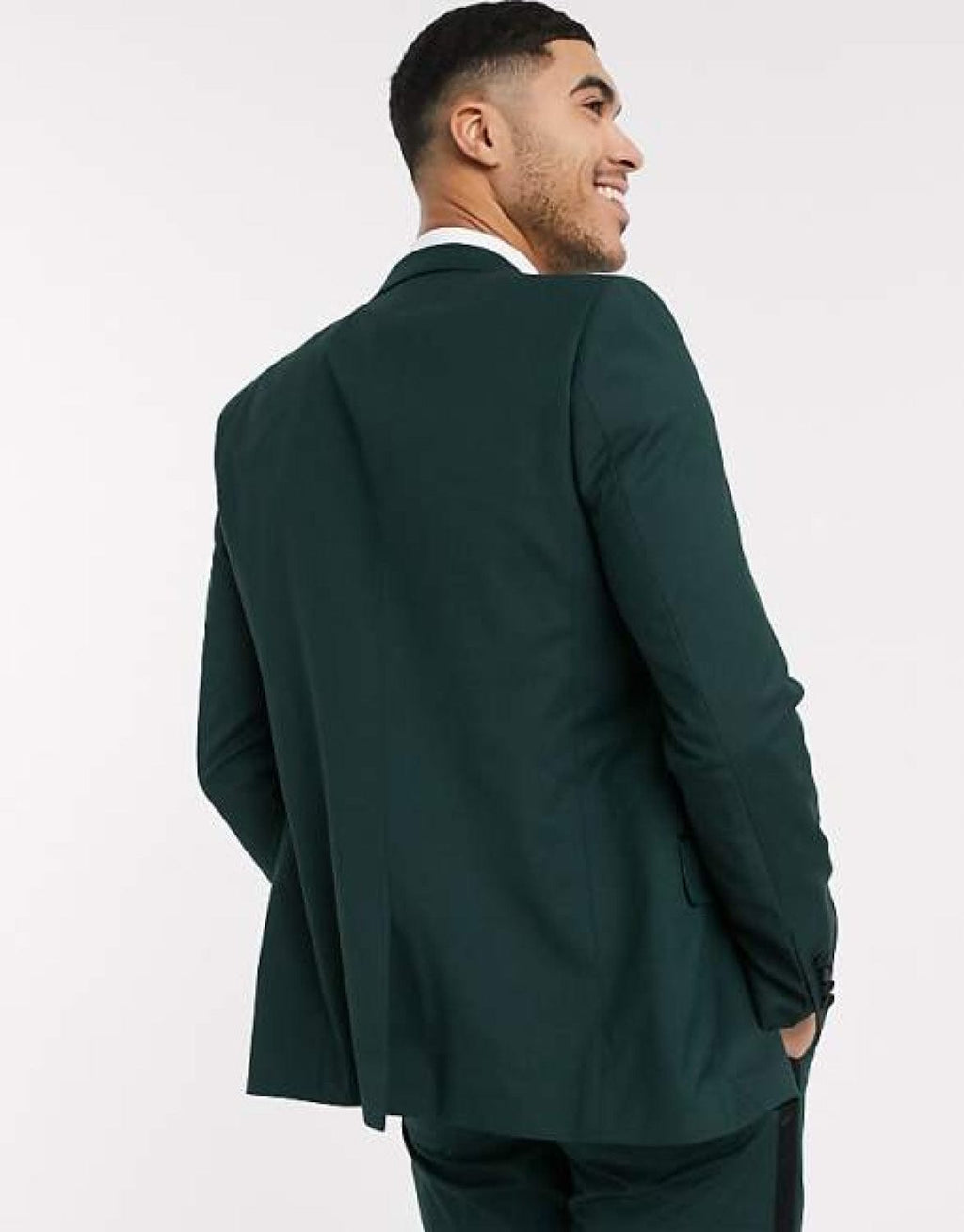 Tiavllya Tiavllya Fashion 2 Pieces Mens Suit Flat Peak Lapel Tuxedos For Wedding (Blazer+Pants)