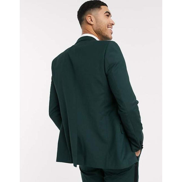 Tiavllya Tiavllya Fashion 2 Pieces Mens Suit Flat Peak Lapel Tuxedos For Wedding (Blazer+Pants)