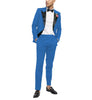 Tiavllya Tiavllya Fashion 2 Pieces Mens Suit Flat Peak Lapel Tuxedos For Wedding (Blazer+Pants)