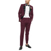 Tiavllya Tiavllya Fashion 2 Pieces Mens Suit Flat Peak Lapel Tuxedos For Wedding (Blazer+Pants)