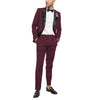 Tiavllya Tiavllya Fashion 2 Pieces Mens Suit Flat Peak Lapel Tuxedos For Wedding (Blazer+Pants)