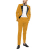 Tiavllya Tiavllya Fashion 2 Pieces Mens Suit Flat Peak Lapel Tuxedos For Wedding (Blazer+Pants)