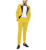 Tiavllya Tiavllya Fashion 2 Pieces Mens Suit Flat Peak Lapel Tuxedos For Wedding (Blazer+Pants)