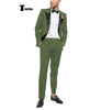 Tiavllya Tiavllya Fashion 2 Pieces Mens Suit Flat Peak Lapel Tuxedos For Wedding (Blazer+Pants)