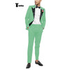 Tiavllya Tiavllya Fashion 2 Pieces Mens Suit Flat Peak Lapel Tuxedos For Wedding (Blazer+Pants)