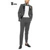 Tiavllya Tiavllya Fashion 2 Pieces Mens Suit Flat Peak Lapel Tuxedos For Wedding (Blazer+Pants)