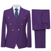 Tiavllya Tiavllya Fashion 2 Pieces Mens Suit Flat Peak Lapel Tuxedos For Wedding (Blazer+Pants)