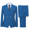 Tiavllya Tiavllya Fashion 2 Pieces Mens Suit Flat Peak Lapel Tuxedos For Wedding (Blazer+Pants)